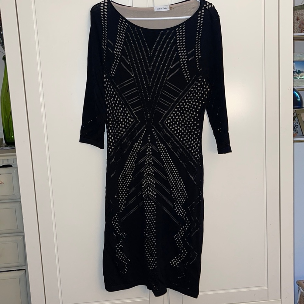 Calvin Klein cut out bodycon dress